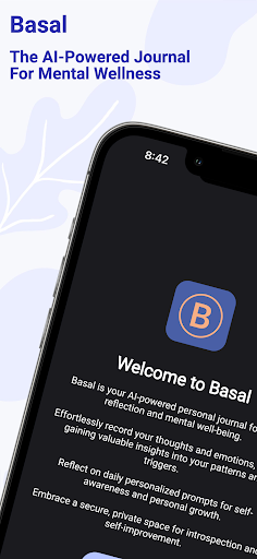 Android application Basal - AI Journaling screenshort