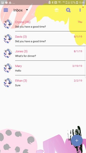 Screenshot of Just for you skin for Next SMS