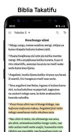 Android application Biblia Takatifu: Swahili Bible screenshort
