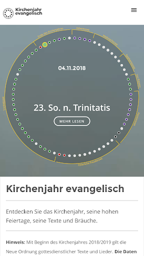 Android application Kirchenjahr evangelisch screenshort