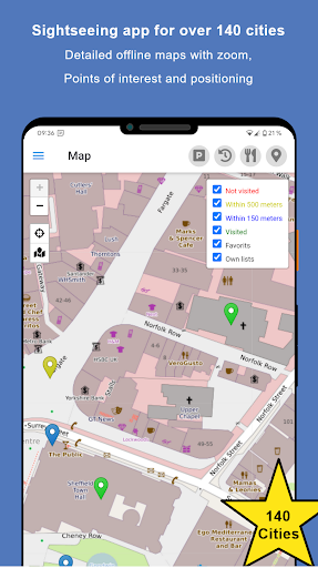Android application Sightseeing Sheffield screenshort