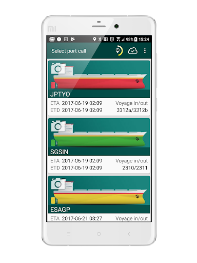 Android application arl Dry Bulk Vessel Timesheet screenshort