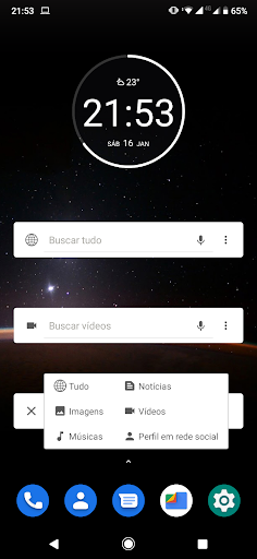 Visualização do aplicativo