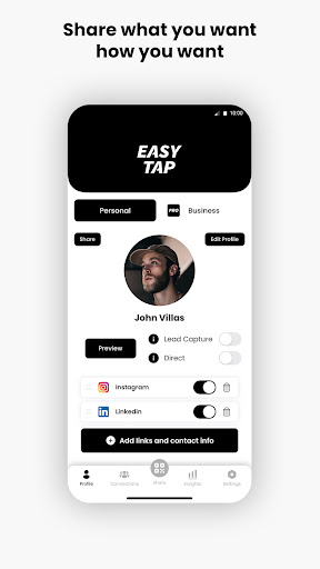 Screenshot of EasyTap: Digital Business Card