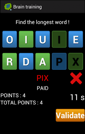 Android application Brain training screenshort