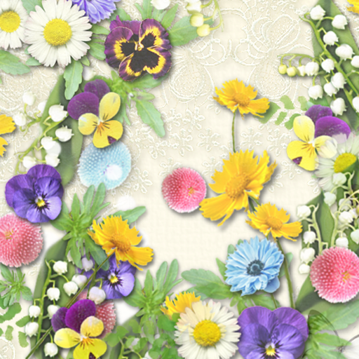 White Garden Wallpaper Theme logo