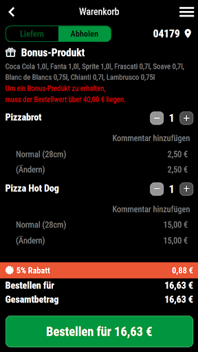 Kahlon Pizza Service Leipzig Screen 2