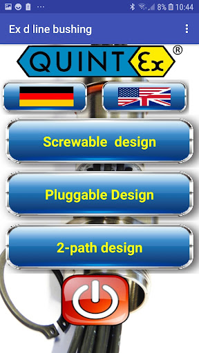 Android application Quintex Ex d linebushing screenshort