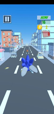Blue Fast Runner City Hedgehog Sonikのおすすめ画像4