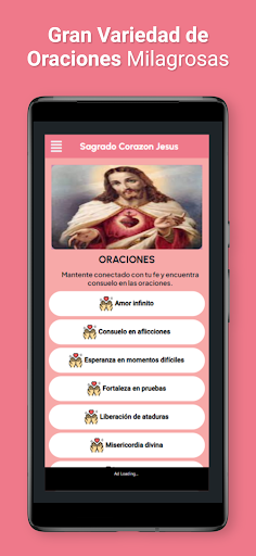 Android application Oraciones Sagrado Corazon screenshort