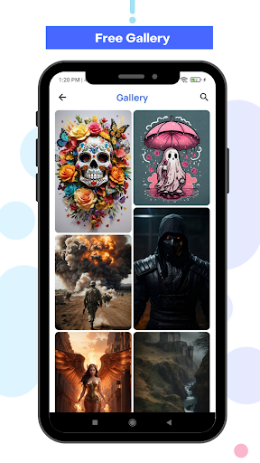 Blue Canvas AI Art Wallpaper