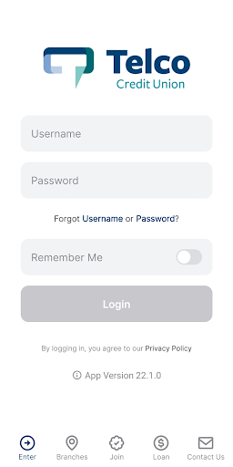Android application Telco Credit Union screenshort
