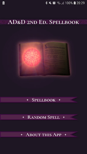 AD&D 2nd. Ed. Spellbook Screen 2