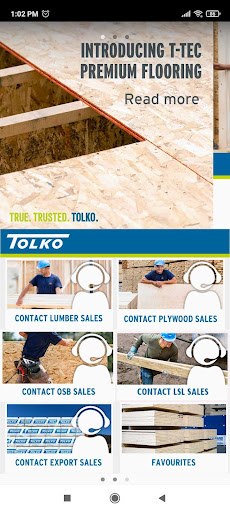 Tolko Product Guide Screen 3
