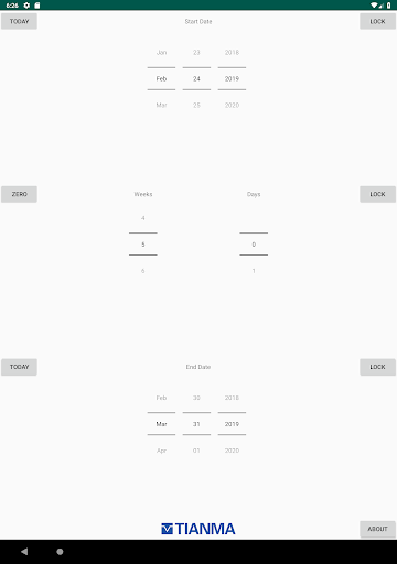 Weeks - Lead time planner Screen 3