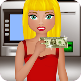 cash register and ATM game icon