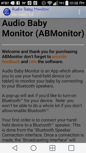 Audio Baby Monitor Screen 3