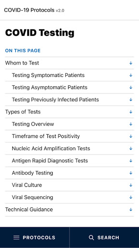 COVID Protocols Screen 2