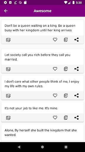 Android application Girl Quotes screenshort