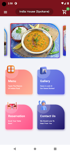 Android application India House screenshort