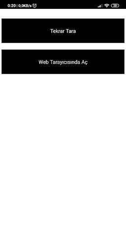 Android application Qr Code Tarayıcı screenshort