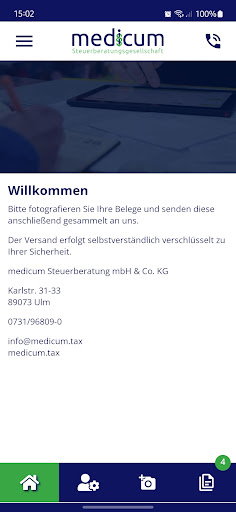 Android application medicum Steuerberatung Ärzte screenshort