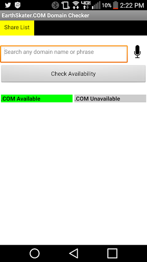 Domain Name Search Screen 3