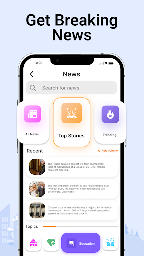 Android application SopNews: Short news app screenshort