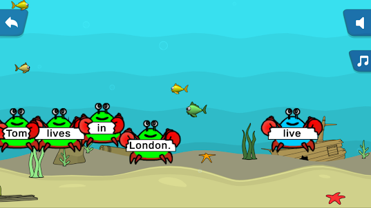 Learn english game-Grab a Crab