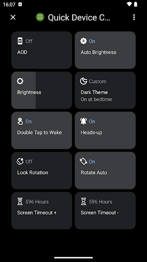 Quick Device Controls Screen 3