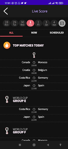 Football Live score TV Screen 3
