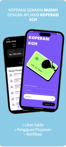 Android application Koperasi KCH screenshort