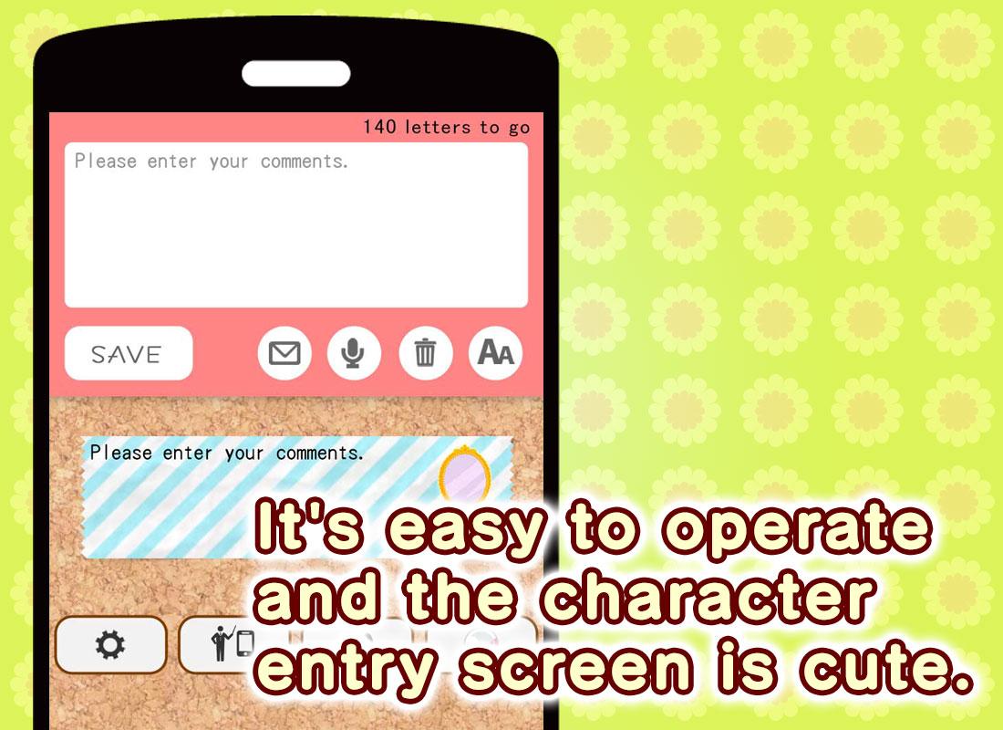 Android application Girlish Sticky Note screenshort