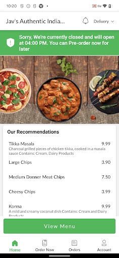 Javs Authentic Indian Cuisine Screen 2