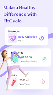 FitCycle - Weight Loss Workouts & Fitness Habits  Screenshots 1