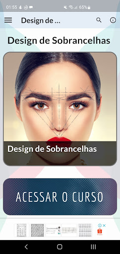 Android application Curso Design de Sobrancelhas screenshort