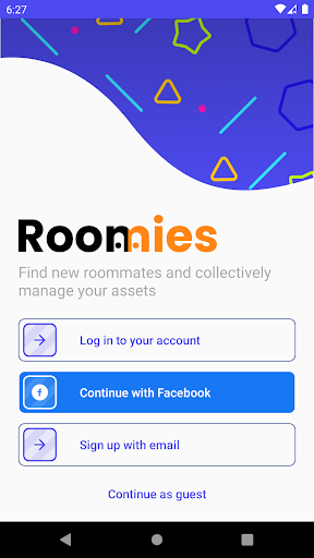 Android application Roomies screenshort