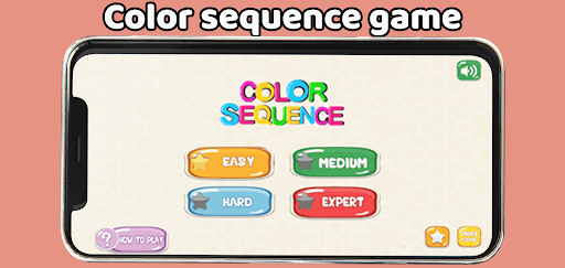 Android application Color sequence game screenshort