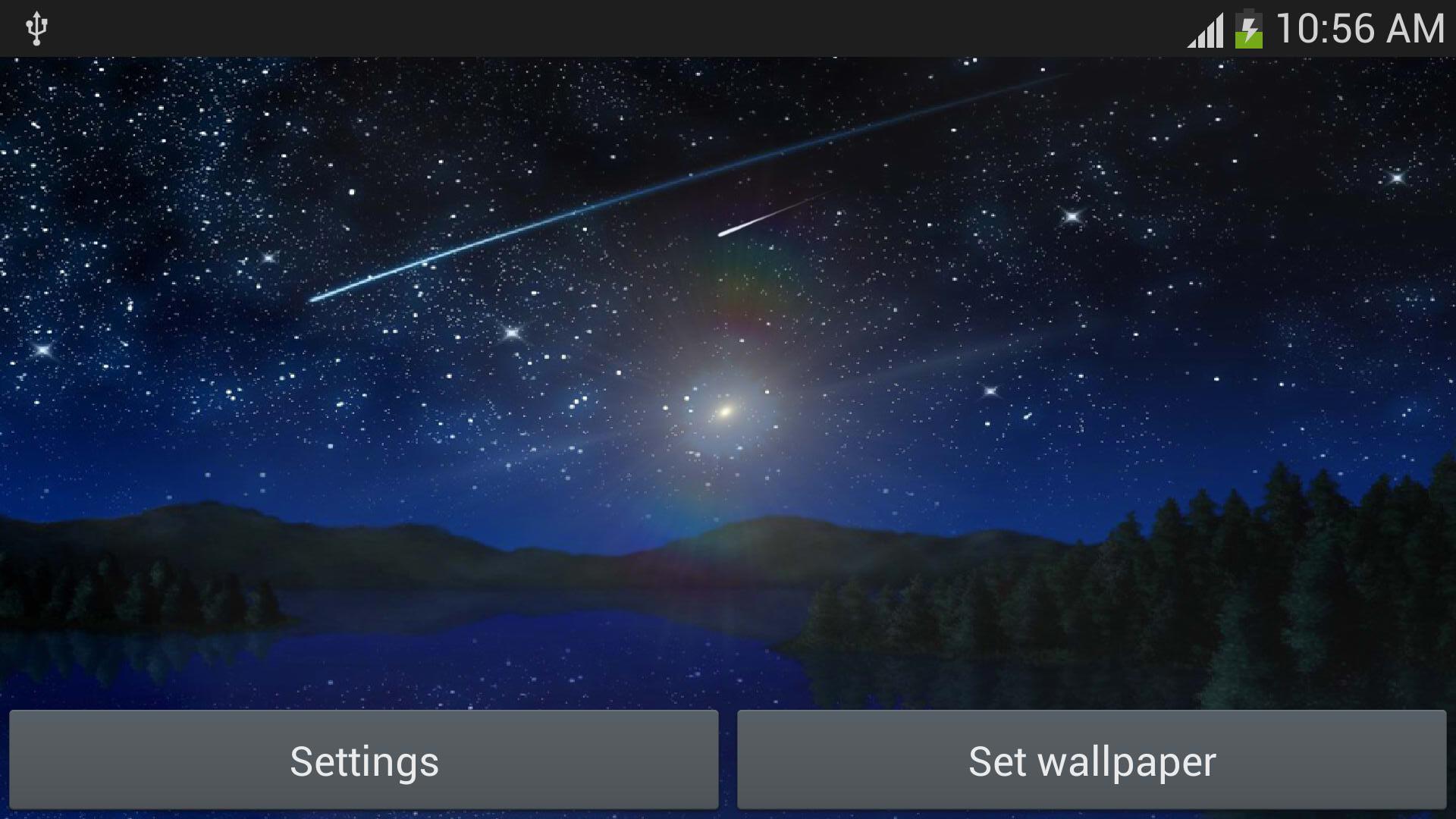Android application Meteors star firefly Wallpaper screenshort