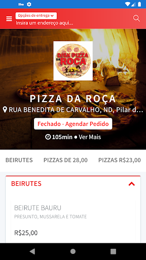 Android application Pizza da Roça screenshort