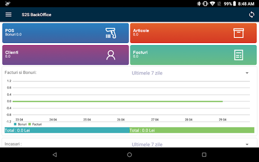 Android application S2S BackOffice screenshort