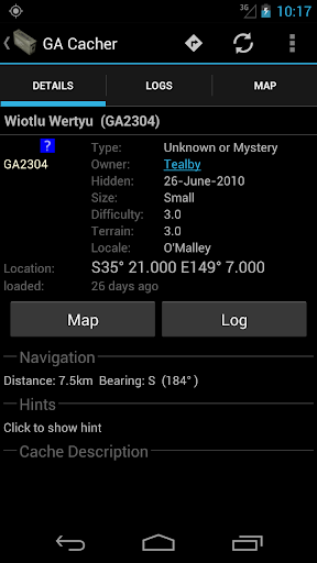 GA Cacher Screen 3