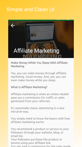 Make Money Online: Ideas Screen 3