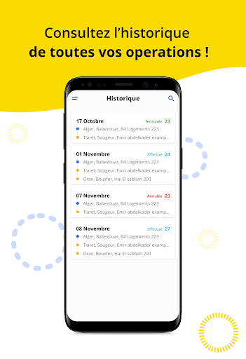 Android application Opticharge partenaire screenshort