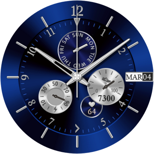 Silver Glossy Watch logo
