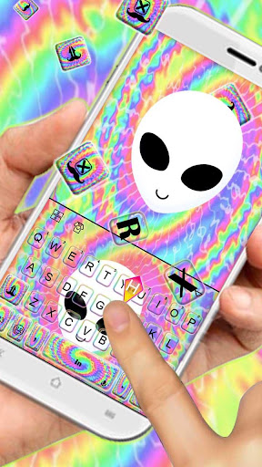 Alien Tie Dye Keyboard Theme Screen 2