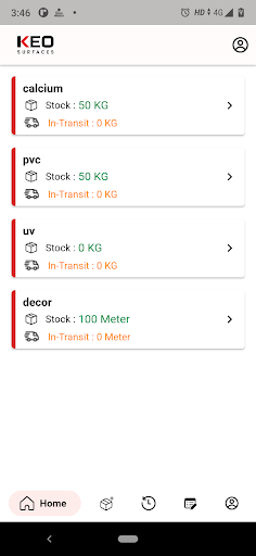 KEO Surface : Stock Management Screen 2