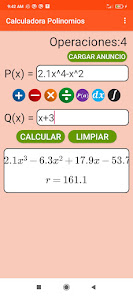 Captura 4 Calculadora de Polinomios android
