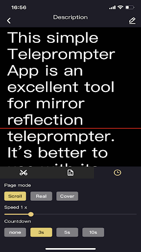 Android application S-Teleprompter screenshort