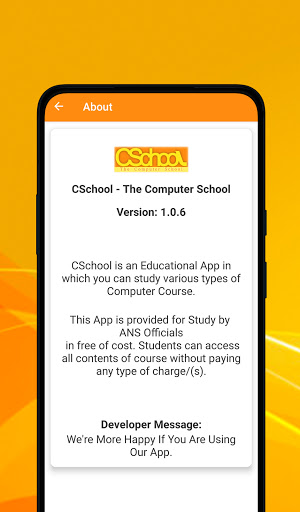 Android application CSchool - The Computer School screenshort